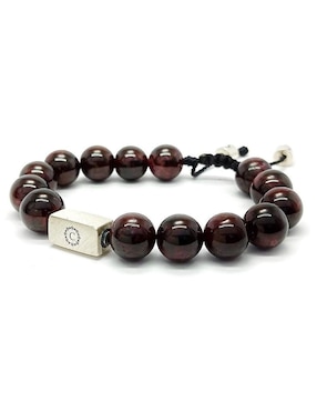 Pulsera Caos de plata Dante con acabado brillante