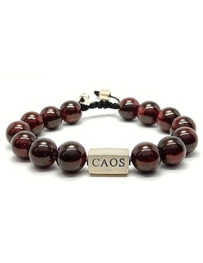 Pulsera Caos de plata Dante con acabado brillante