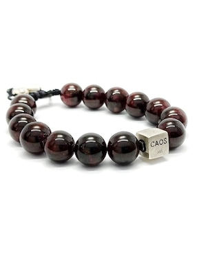 Pulsera Caos de plata Dante con acabado brillante