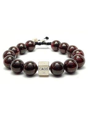 Pulsera Caos de plata Dante con acabado brillante