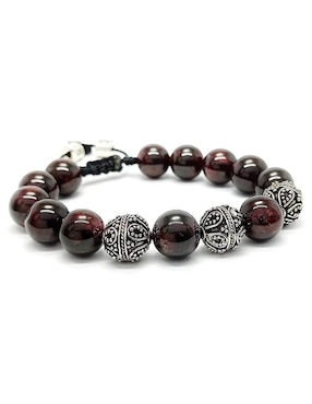Pulsera Caos de plata Dante con acabado brillante