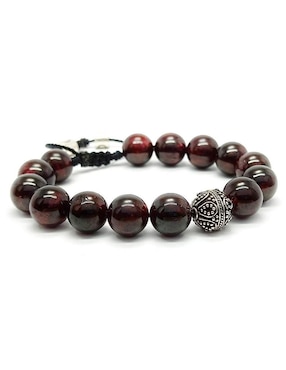 Pulsera Caos de plata Dante con acabo brillante
