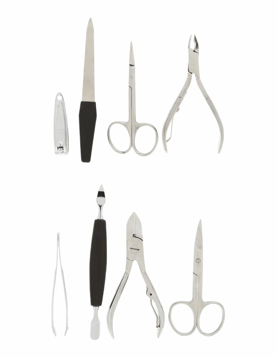 Set pedicure manual de acero inoxidable con 8 piezas 3