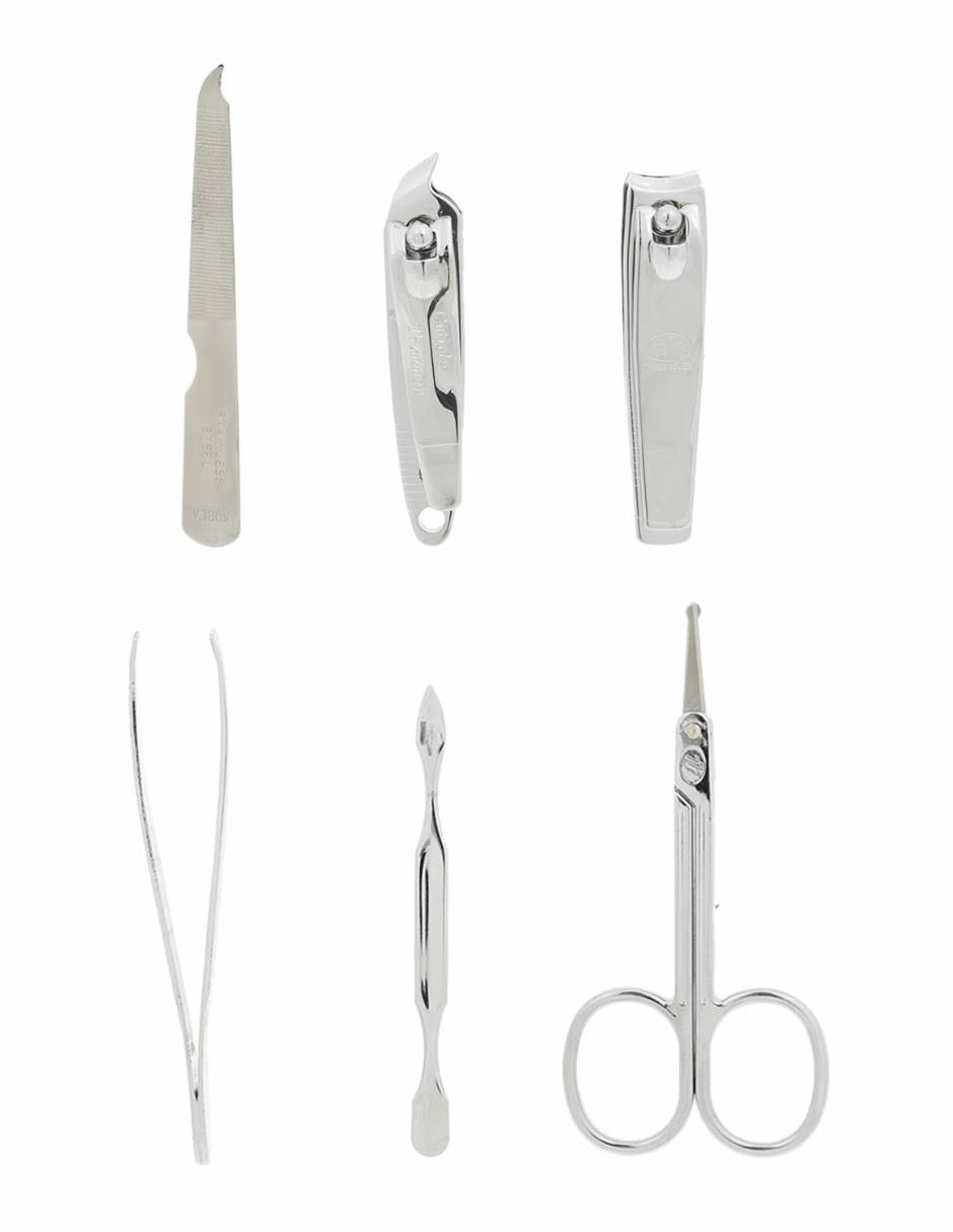 Set pedicure manual de acero inoxidable con 6 piezas 3