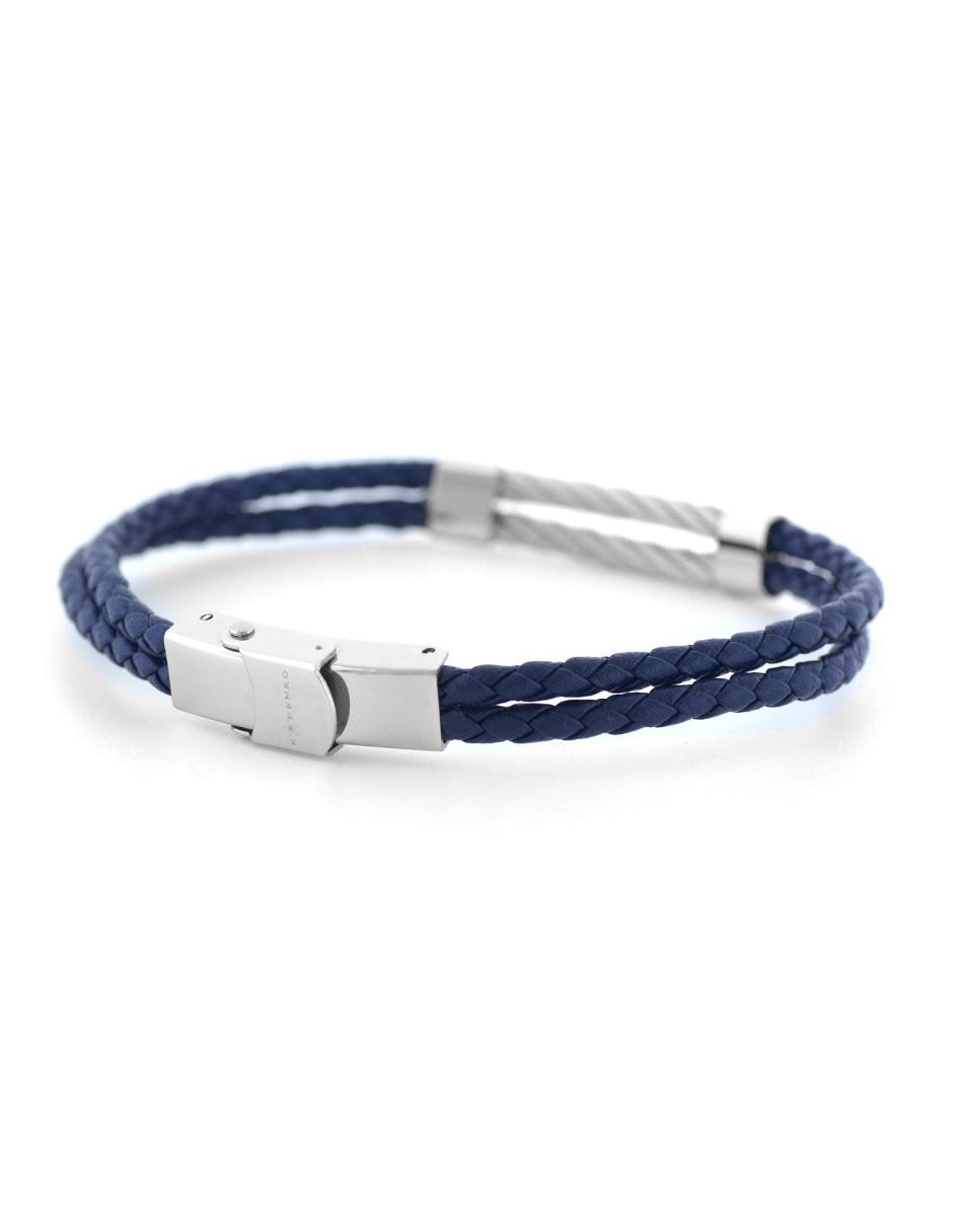 Pulsera de acero inoxidable con acabado tejido 4