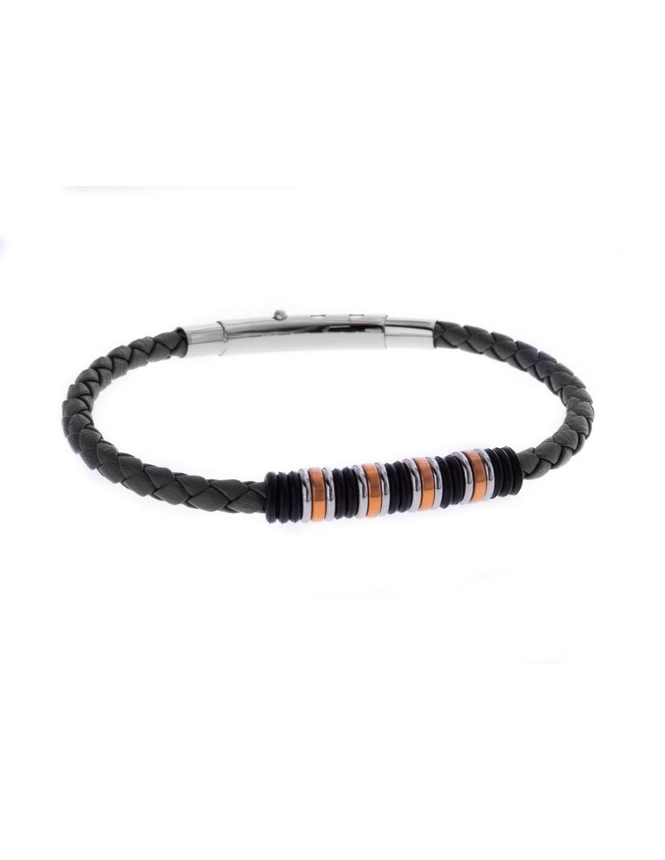 Pulsera de acero inoxidable con acabado tejido Pulsera de acero inoxidable con acabado tejido