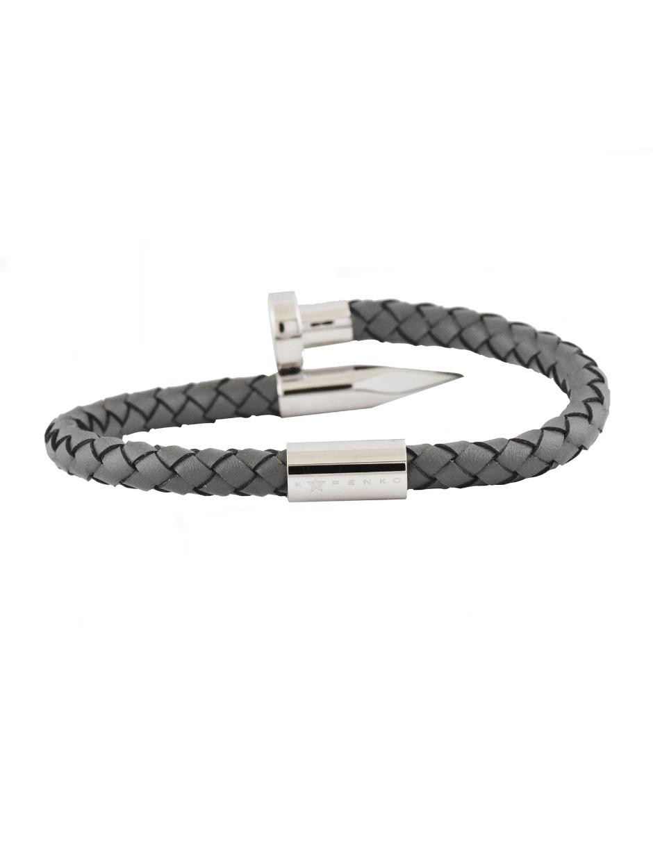 Pulsera de acero inoxidable con acabado tejido Pulsera de acero inoxidable con acabado tejido