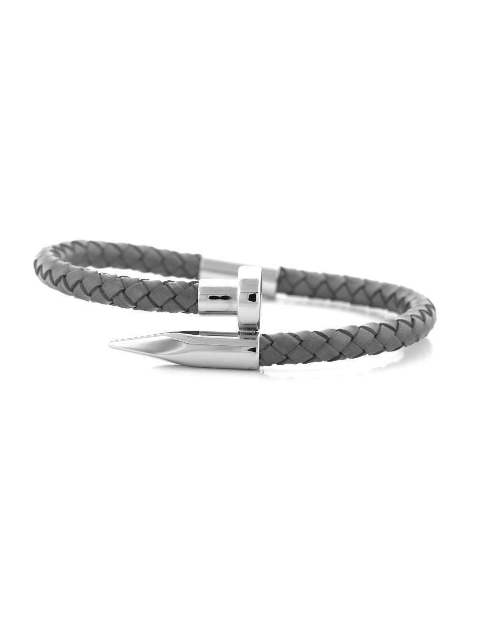 Pulsera de acero inoxidable con acabado tejido 2