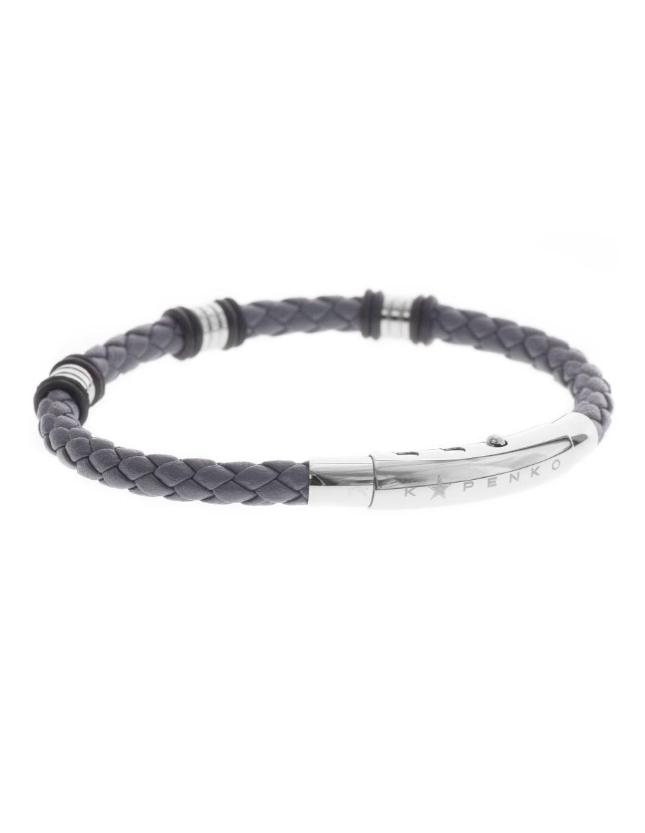 Pulsera de acero inoxidable con acabado tejido 4