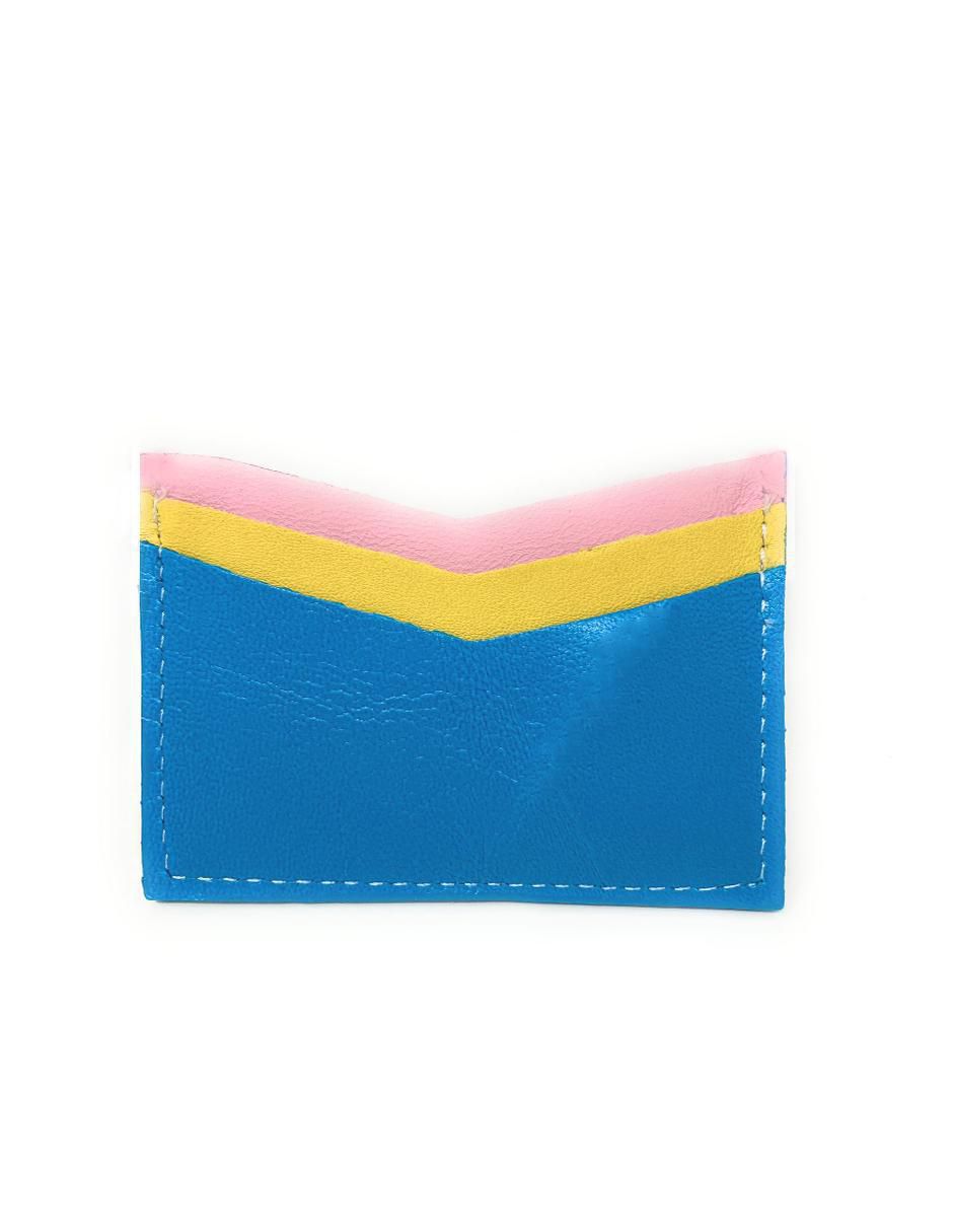 Tarjetero de piel para hombre