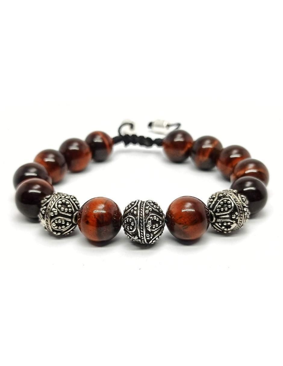 Pulsera nabucco de plata con acabado brillante