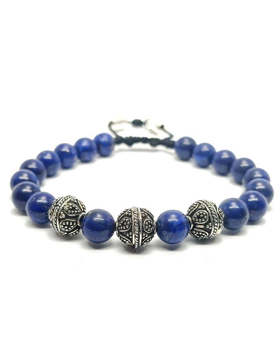 Pulsera de plata con acabado lustre