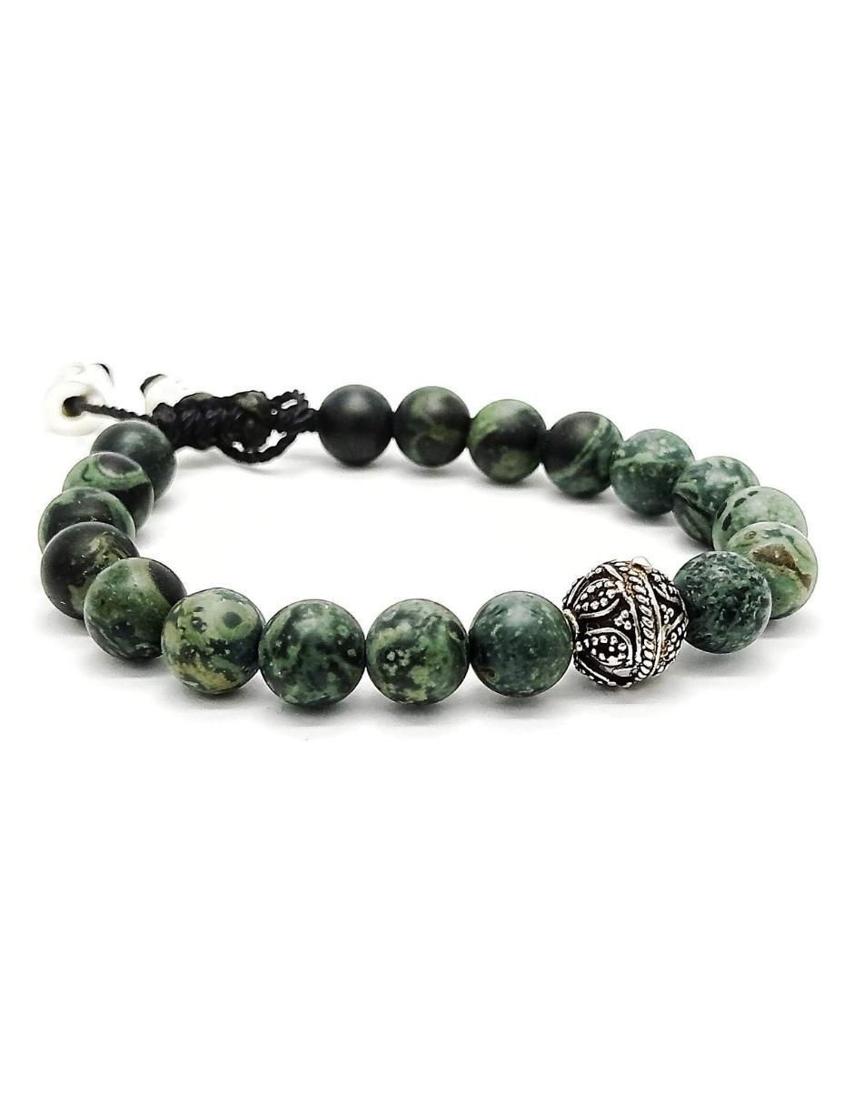 Pulsera de plata con acabado metálico 2