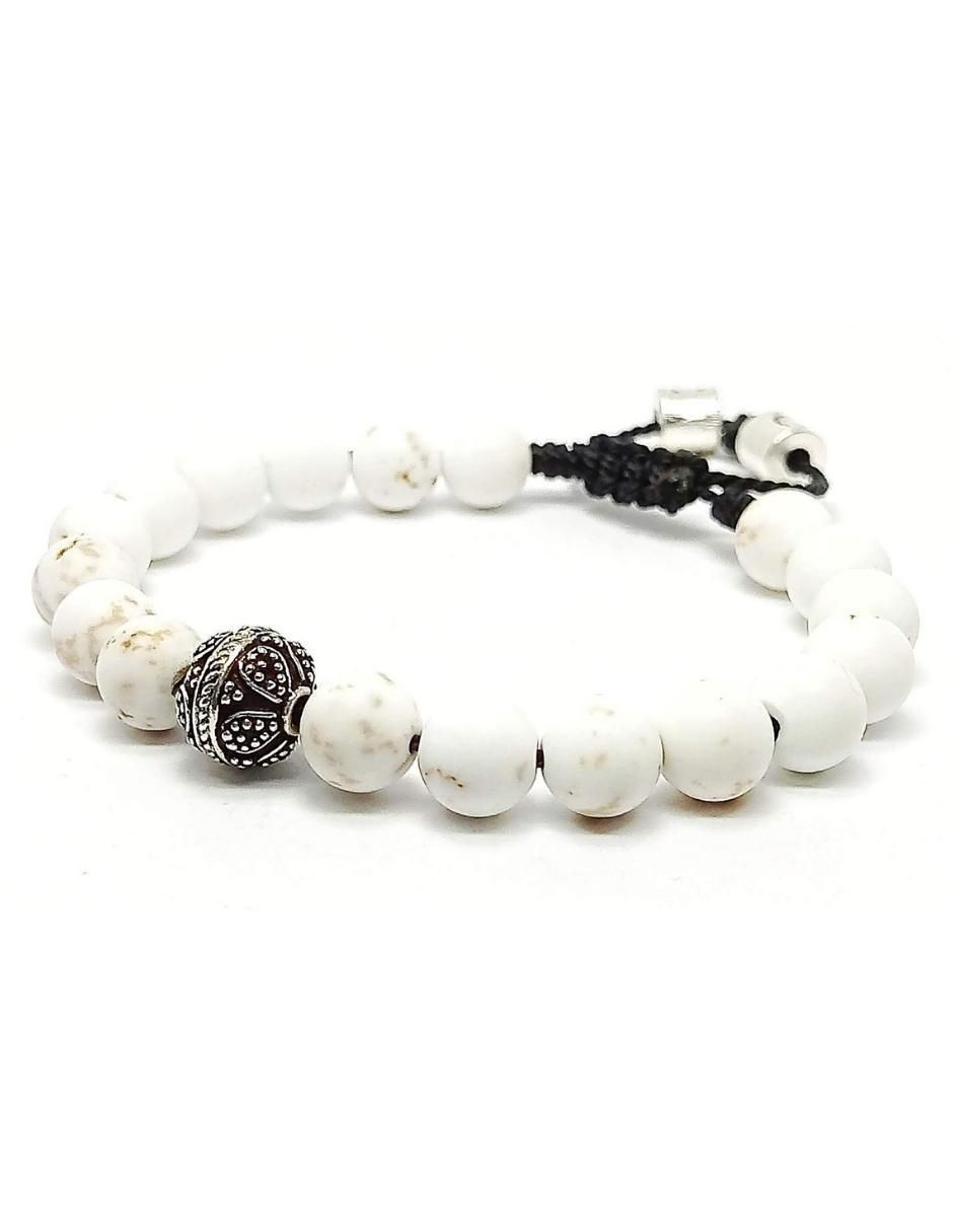 Pulsera de plata con acabado metálico 3