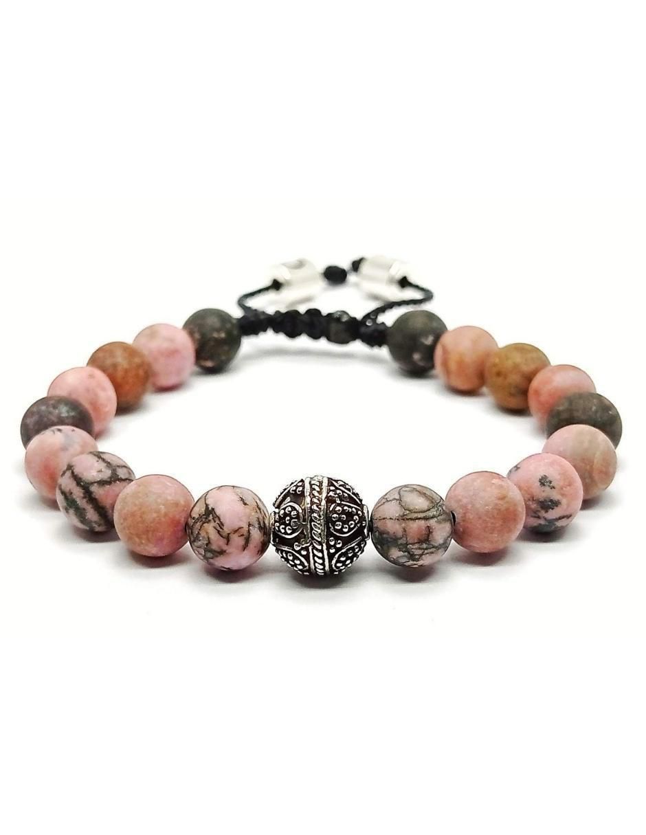 Pulsera de plata con acabado metálico