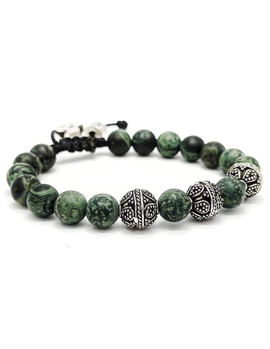 Pulsera de plata con acabado metálico 2