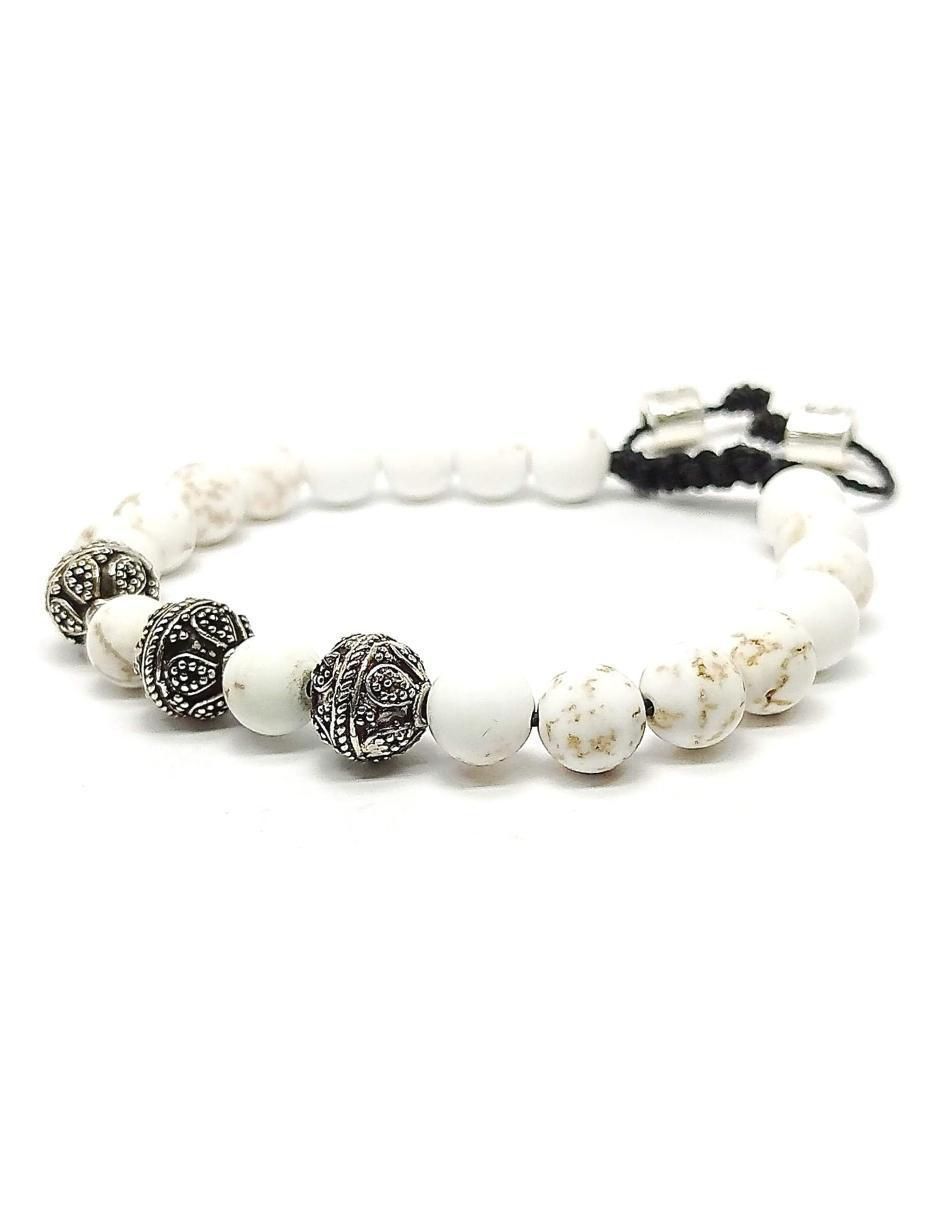 Pulsera de plata con acabado metálico 3