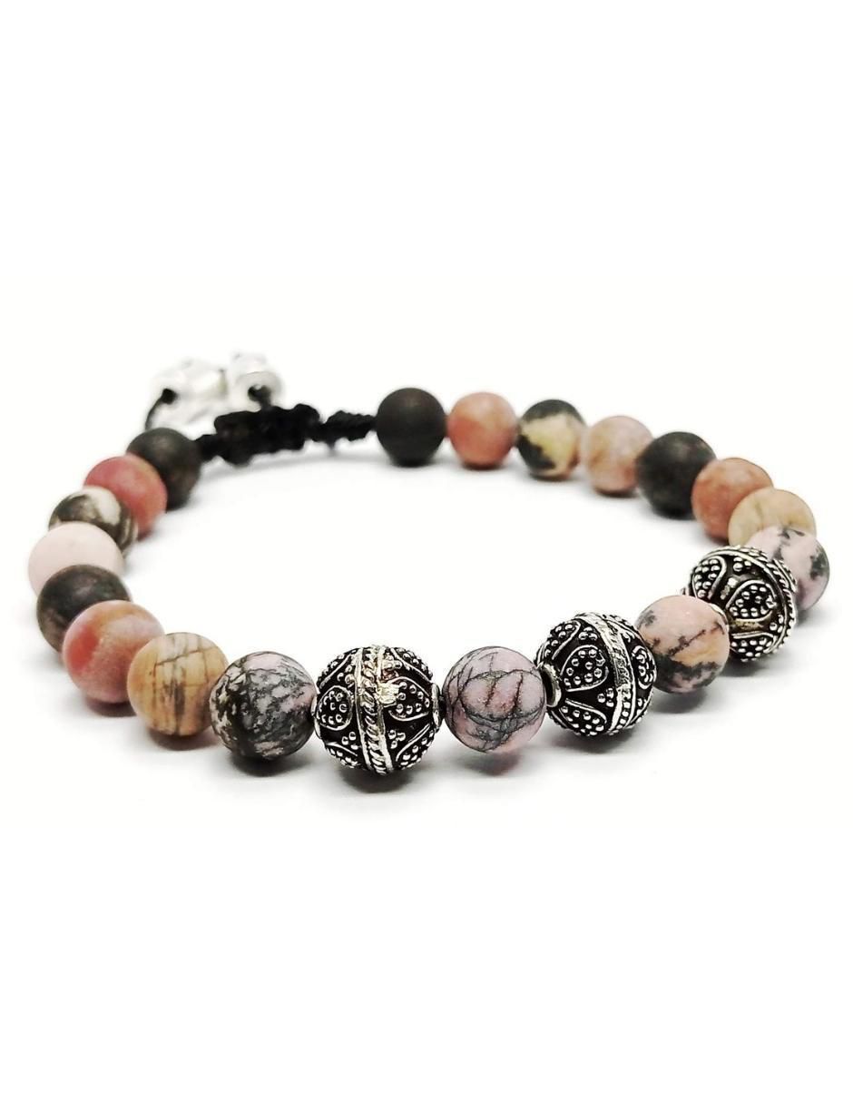 Pulsera de plata con acabado metálico 2