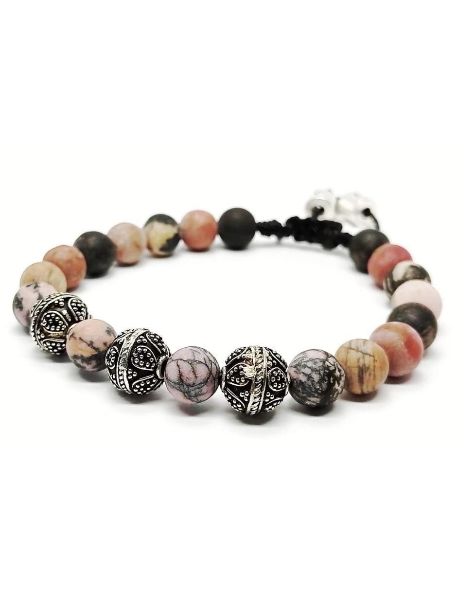Pulsera de plata con acabado metálico 3
