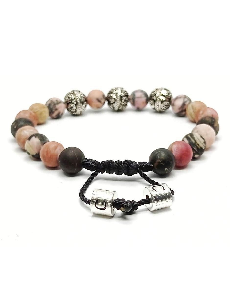 Pulsera de plata con acabado metálico 4