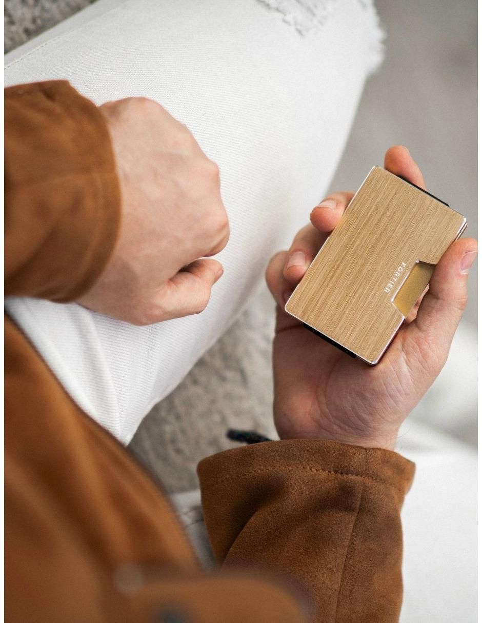 Tarjetero RFID Cepillado para hombre 6
