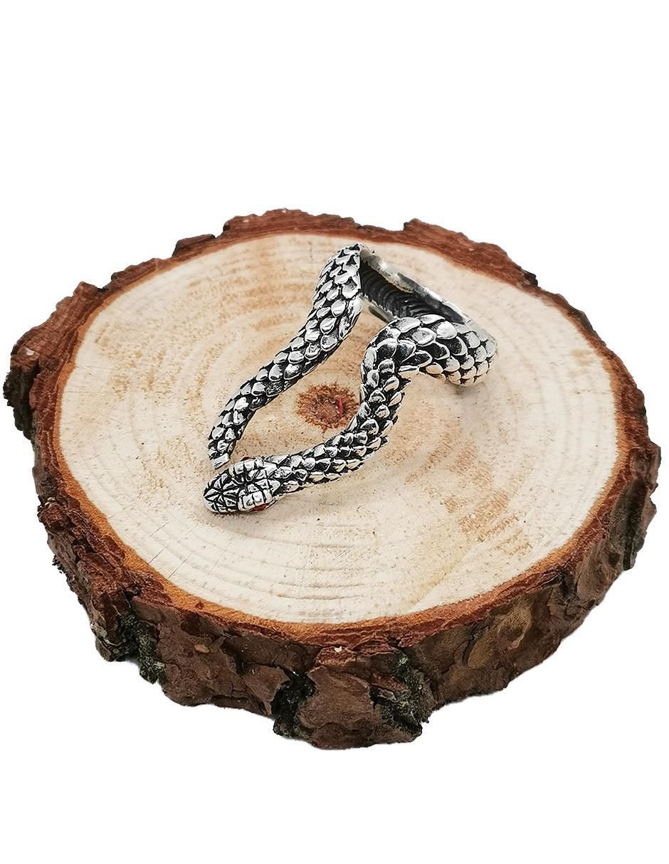 Anillo de serpiente Animal P 925 de plata brillante 2