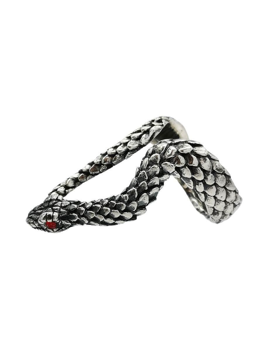 Anillo de serpiente Animal P 925 de plata brillante 3