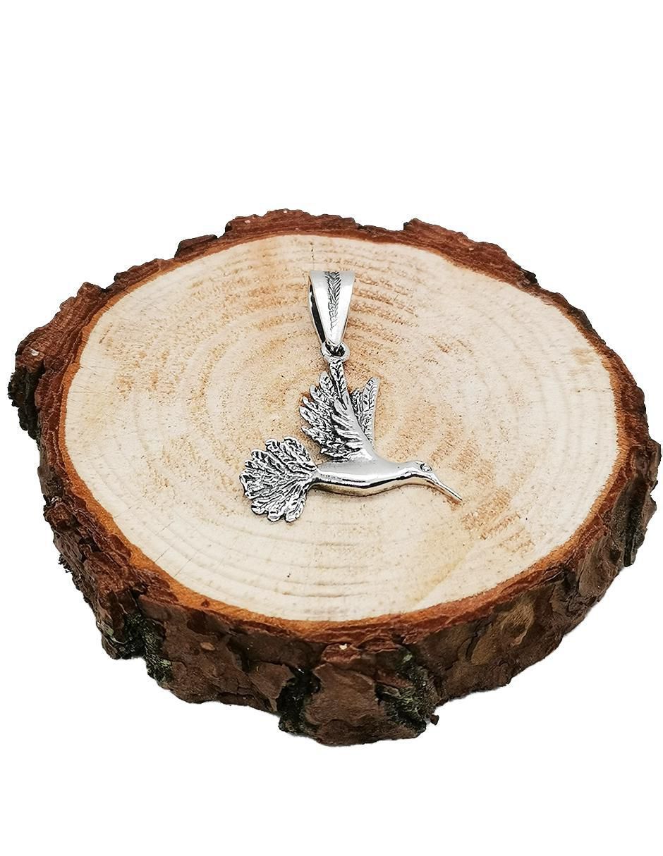 Colgante Y Dije de colibrí animal de plata 2