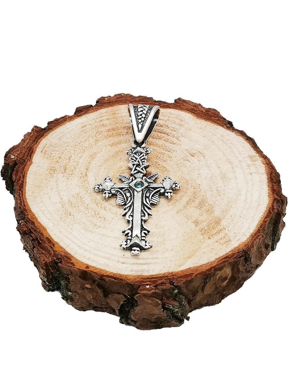 Dije de cruz de plata P 925 2
