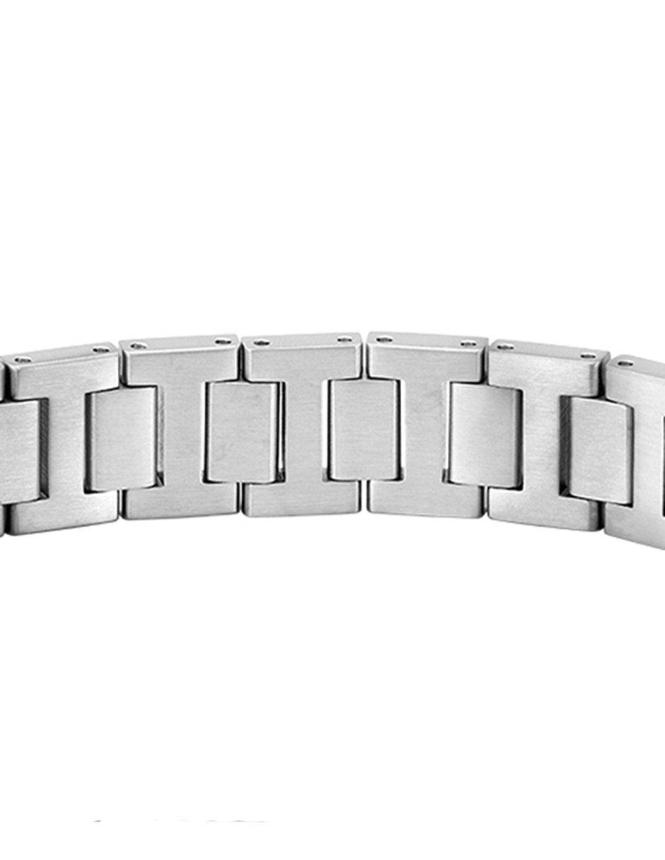 Pulsera Lacoste de acero inoxidable Metropole con acabado brillante