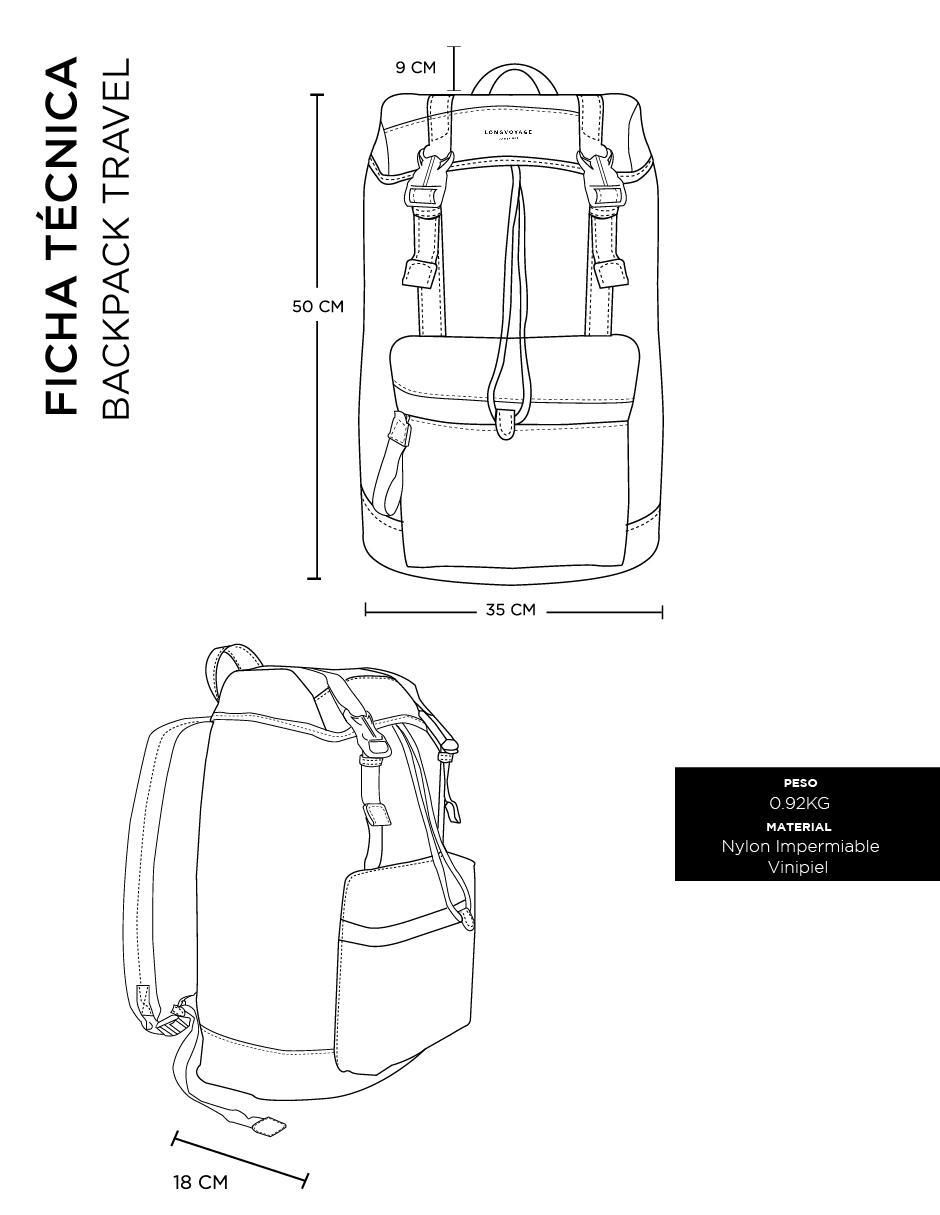 Mochila para viaje essential impermeable unisex 5