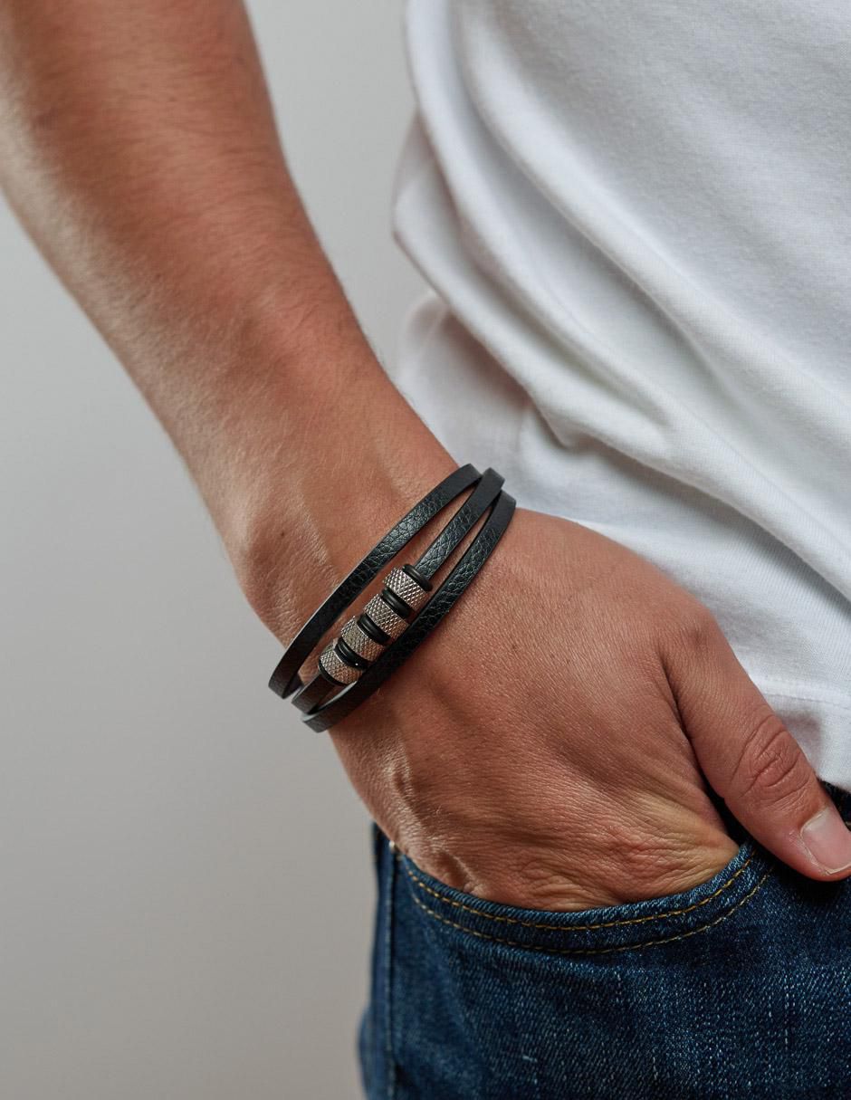 Pulsera Luckman con acabado brillante