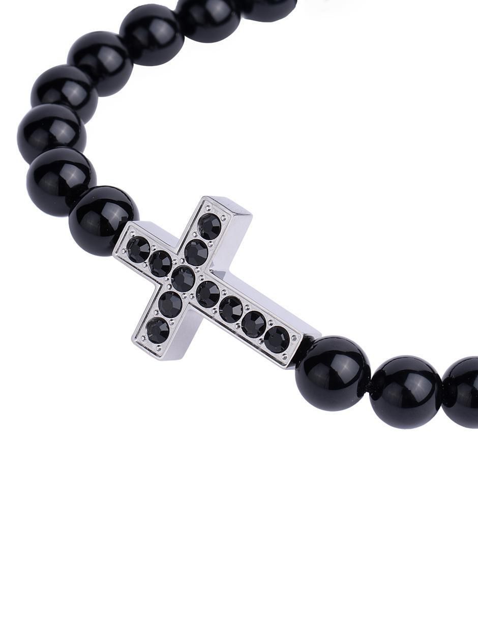 Pulsera luckman "de" acero inoxidable joyería luckman "con acabado" brillante