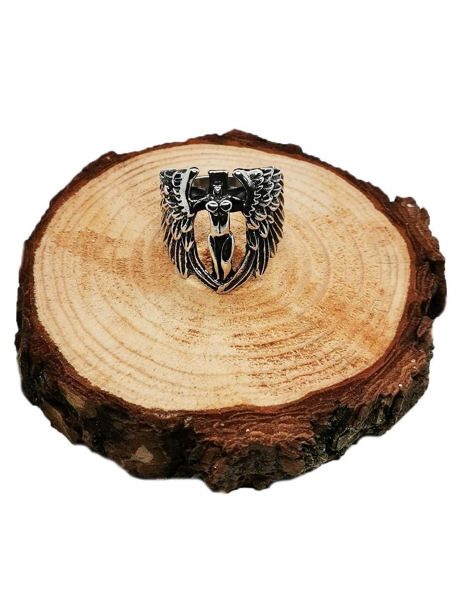 Anillo de ángel Religión P 925 de plata brillante 4