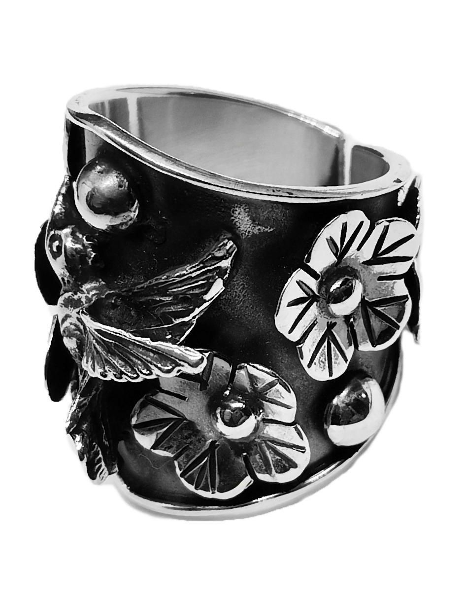 Anillo de colibrí Animales P 925 de plata brillante 3
