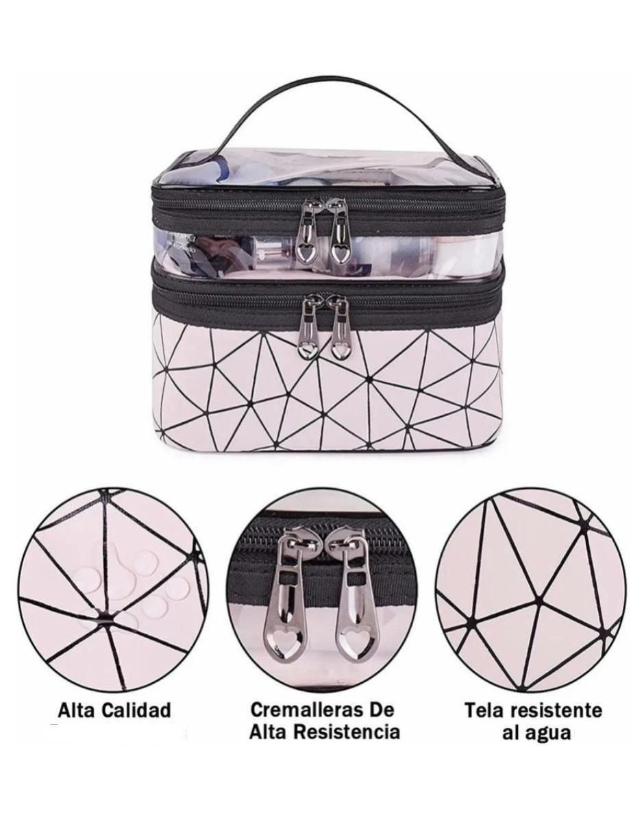 Neceser para maquillaje impermeable de algodón para mujer 3