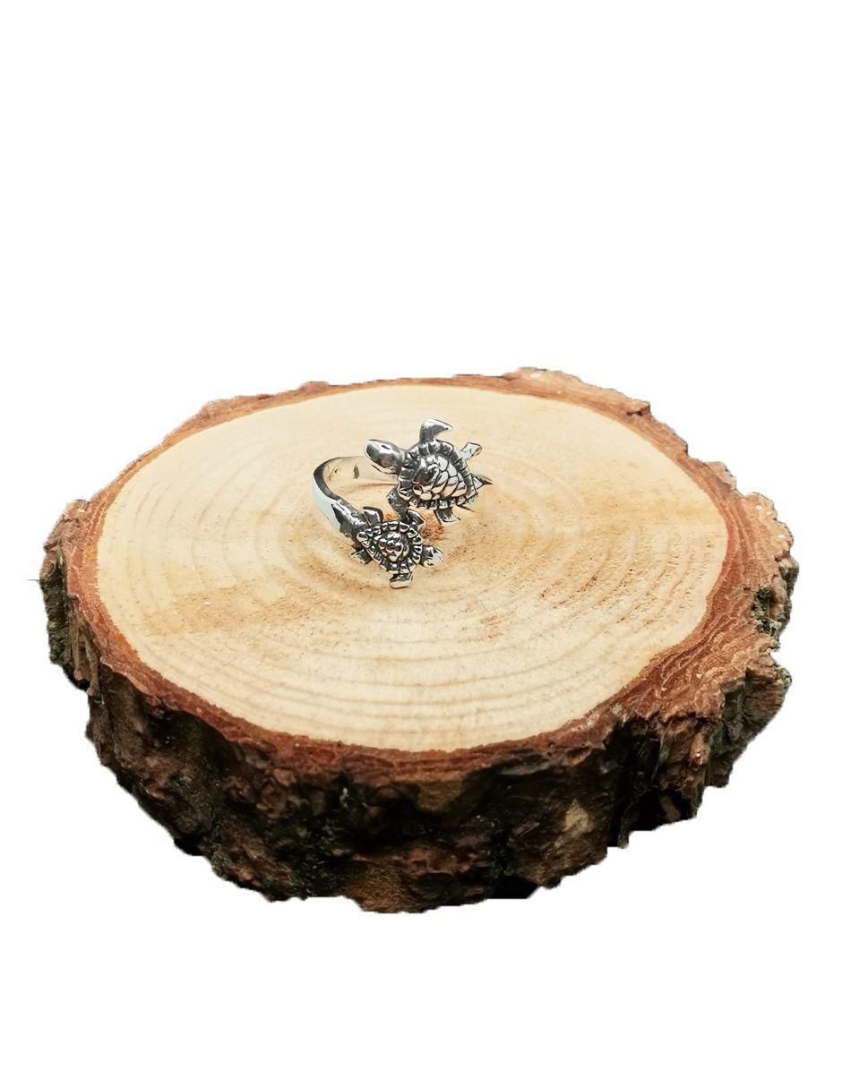 Anillo de tortuga Animales P 925 de plata brillante 2