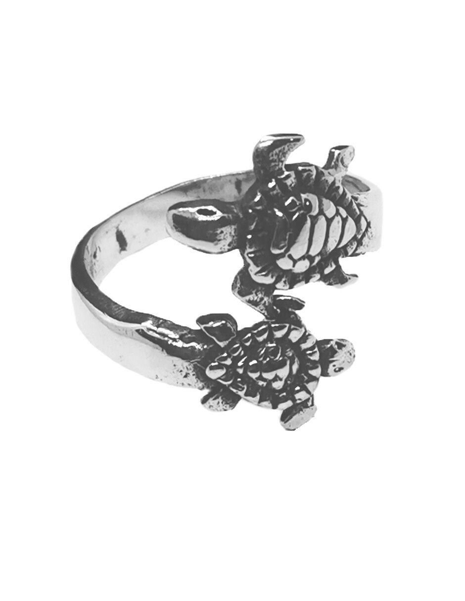 Anillo de tortuga Animales P 925 de plata brillante 3