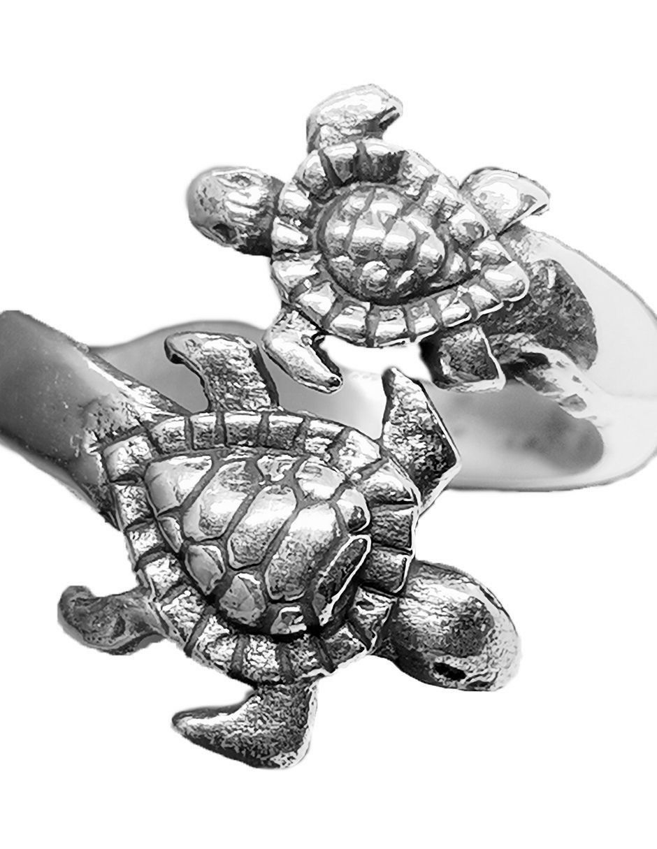 Anillo de tortuga Animales P 925 de plata brillante 4