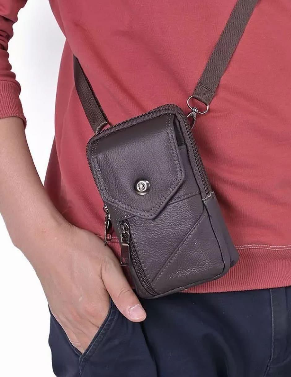 Bolsa bandolera Lab.G de cuero unisex