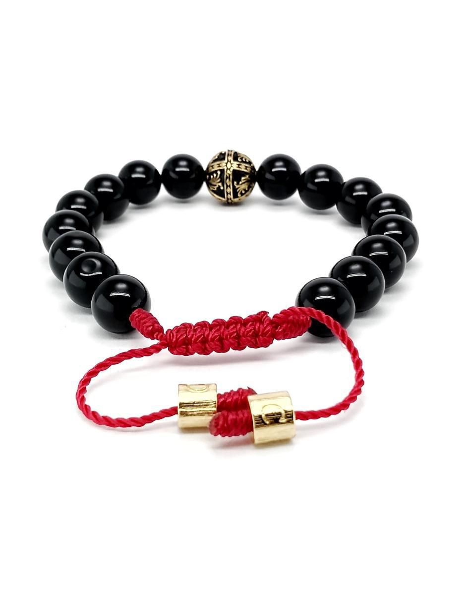 Pulsera de plata Baalam 10 mm con acabado baño de oro 3