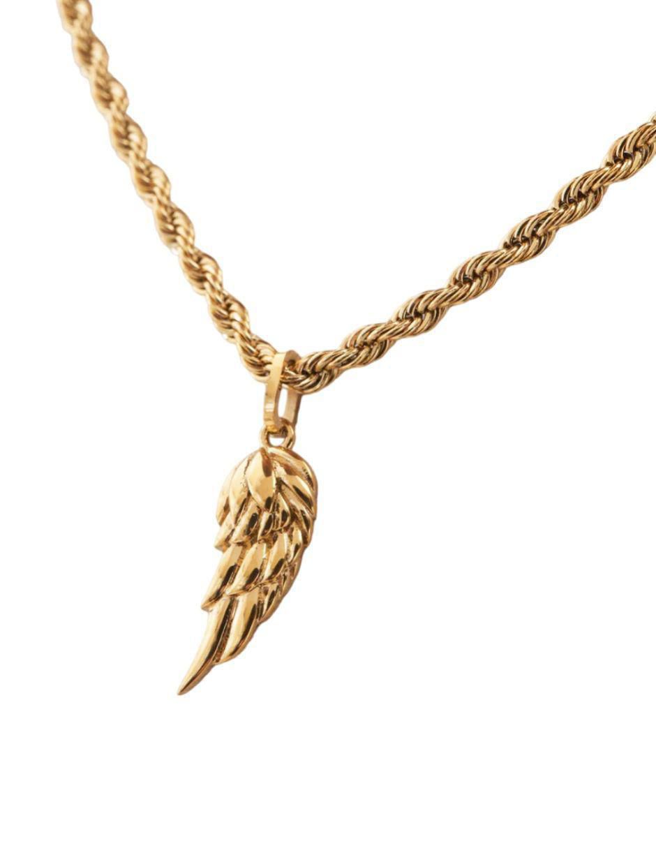 Collar de pluma de baño de oro 18 K 2