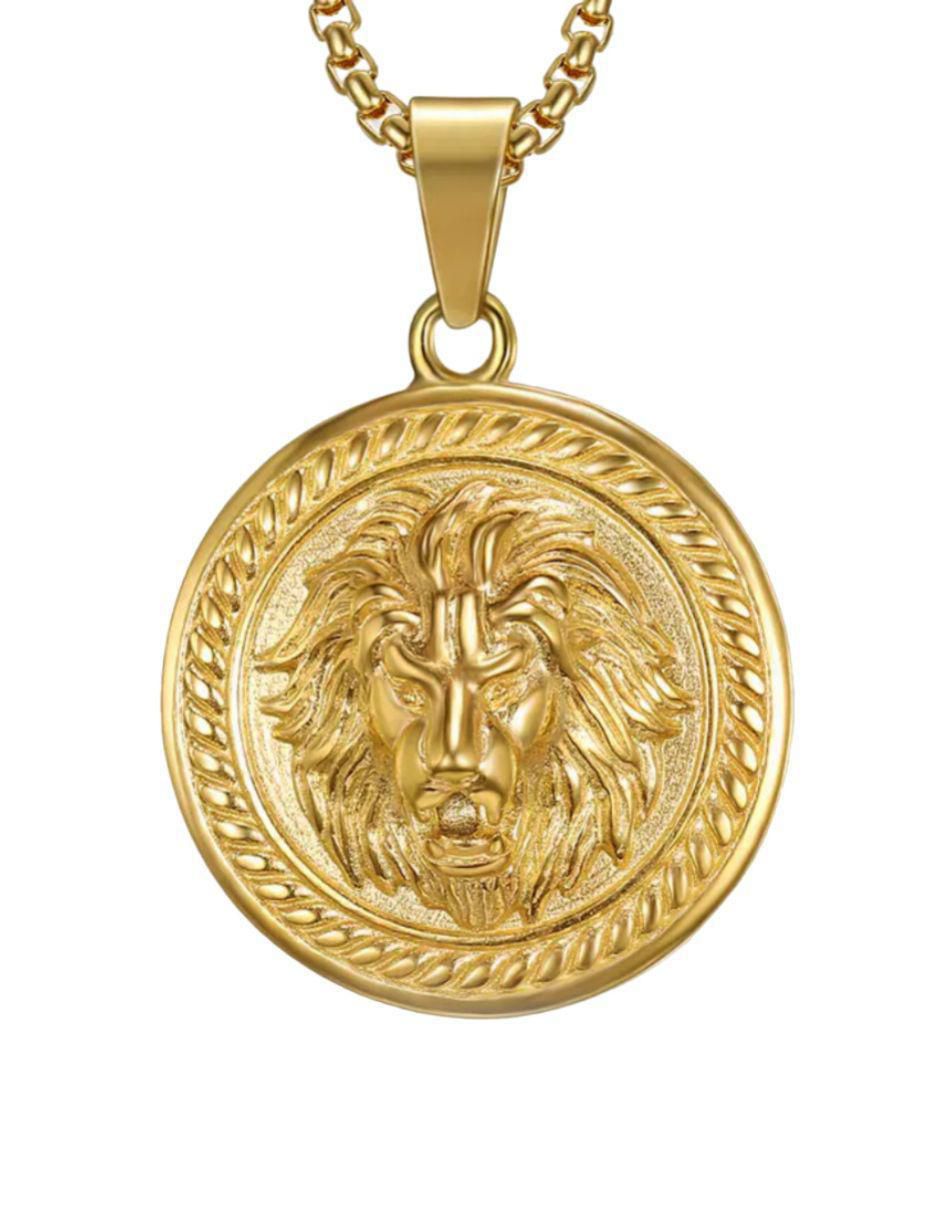 Collar León de baño de oro 18 K