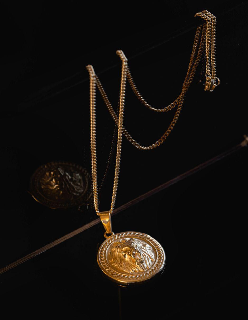 Collar León de baño de oro 18 K 2