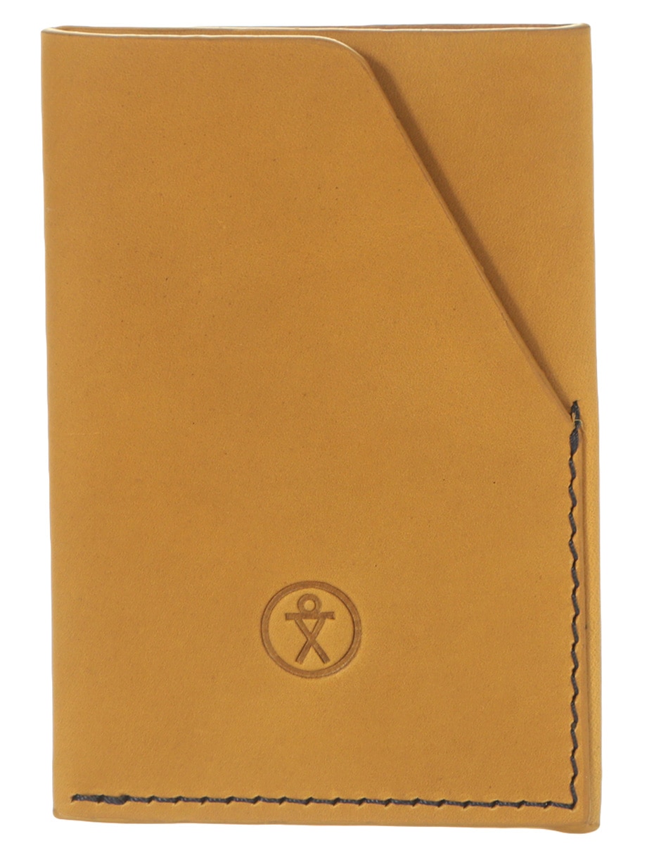 Tarjetero de piel para hombre