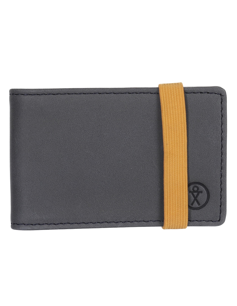 Tarjetero de piel para hombre