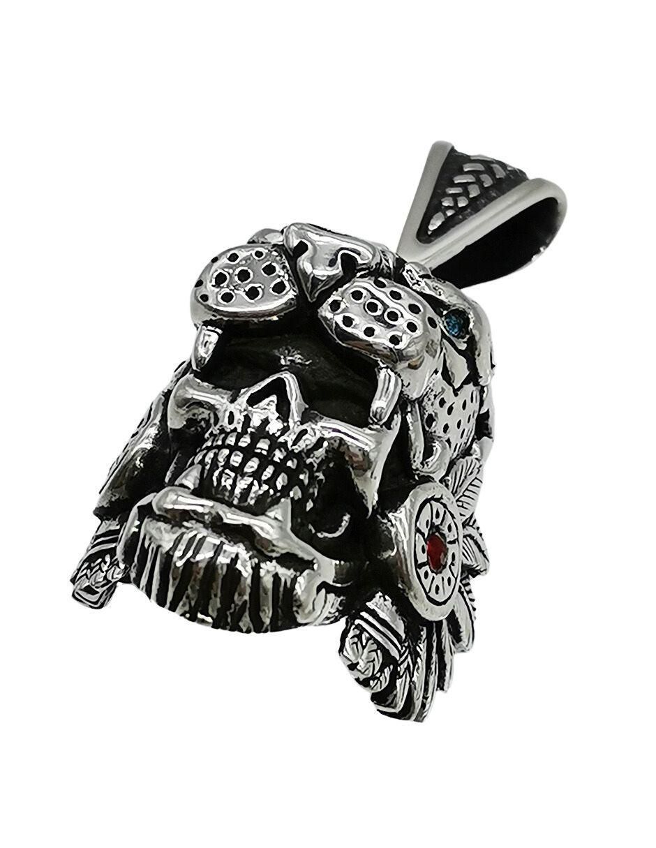 Dije de cráneo prehispanico de plata P 925 2