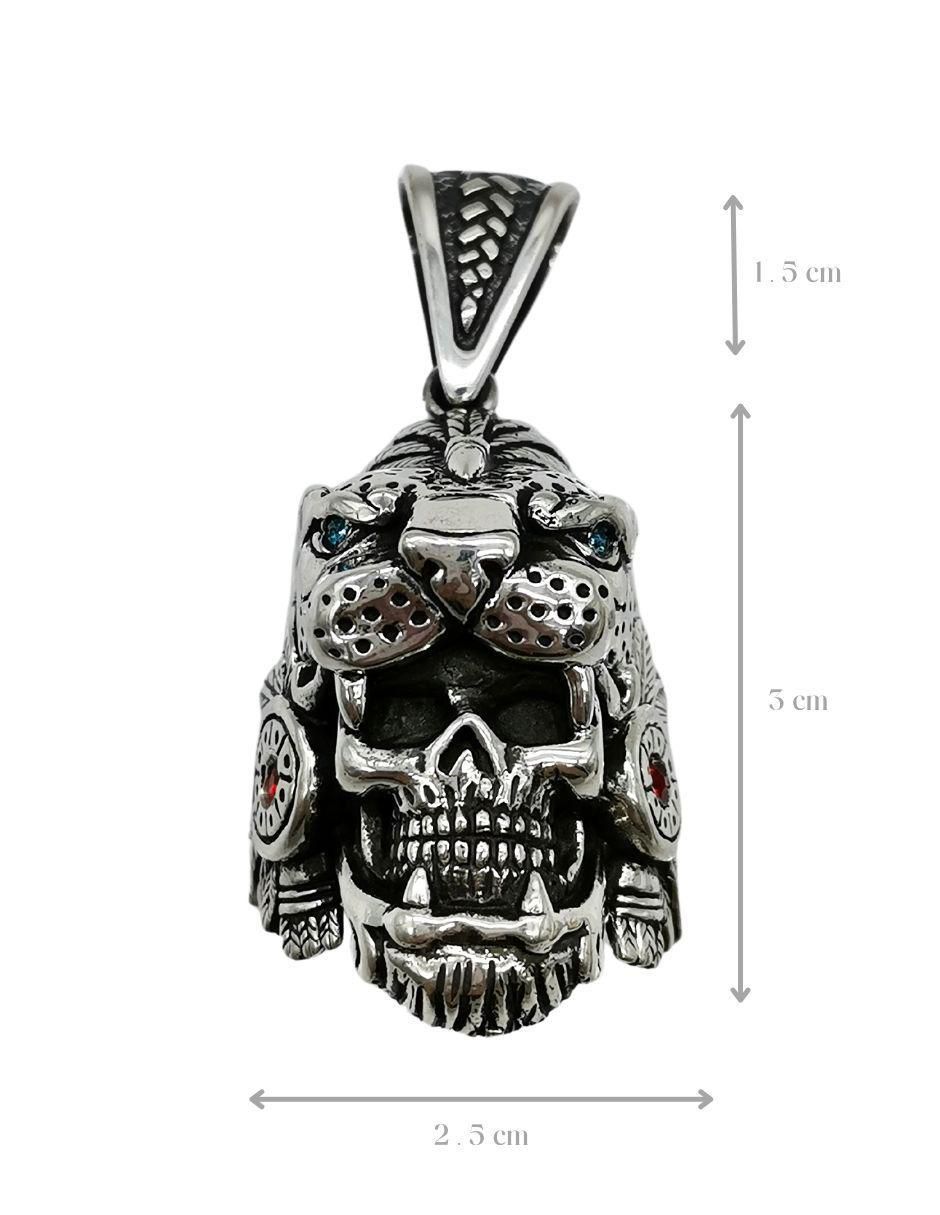 Dije de cráneo prehispanico de plata P 925 6