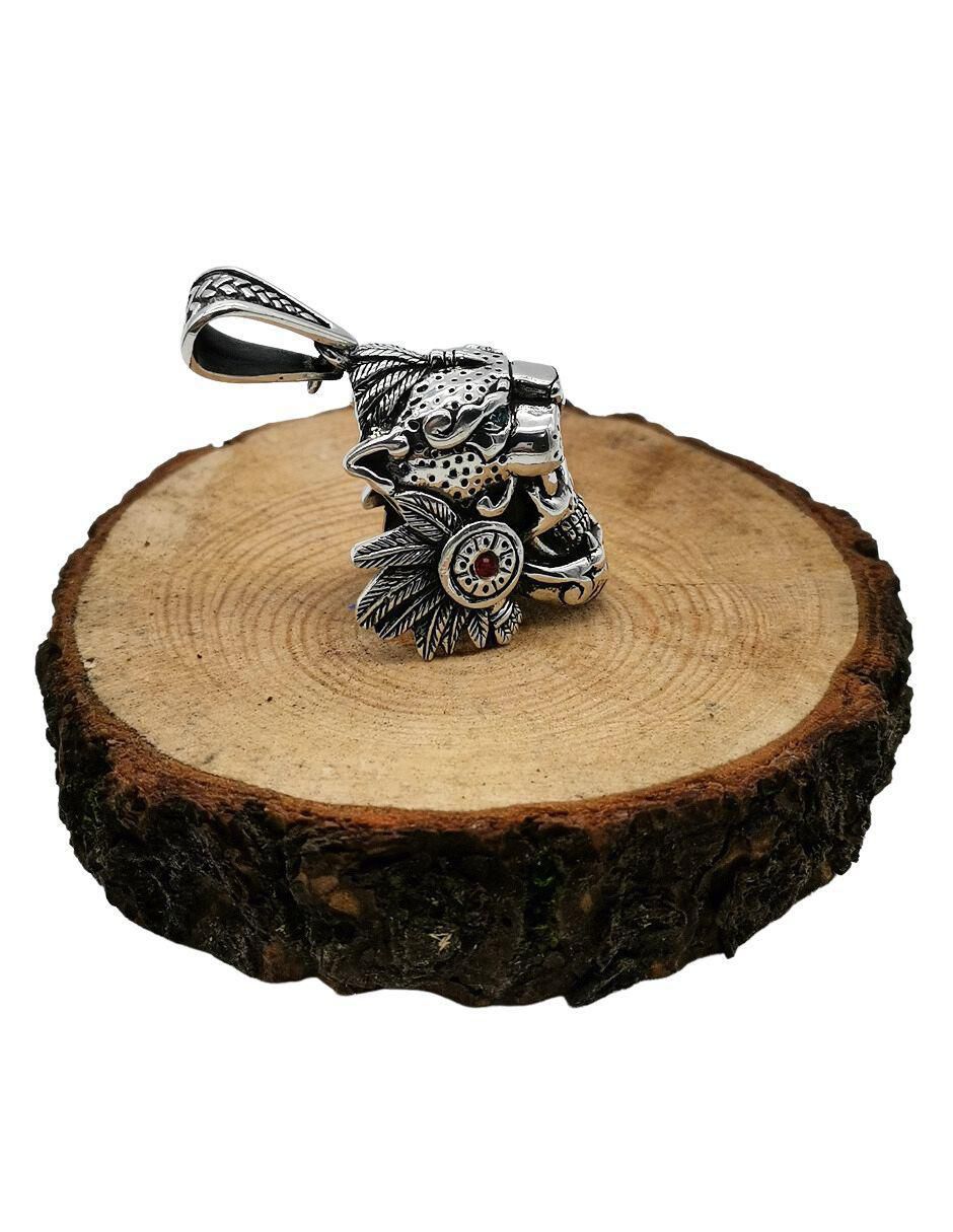 Dije de cráneo prehispanico de plata P 925 5
