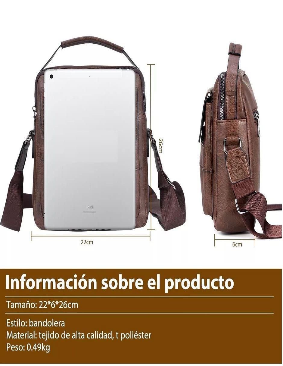 Bolsa crossbody de cuero para hombre 4